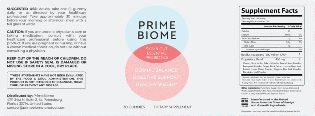 The Skin-Gut Cell Turnover Breakthrough 16 Introducing primebiome: formulation designed for skin and gut renewal