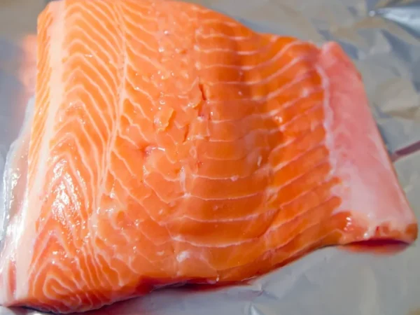 Fresh raw salmon fillet